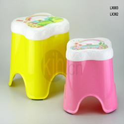 雙色防滑花形凳（小、中