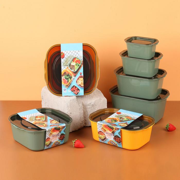 疊疊樂保鮮盒四件套(長方形/正方形)