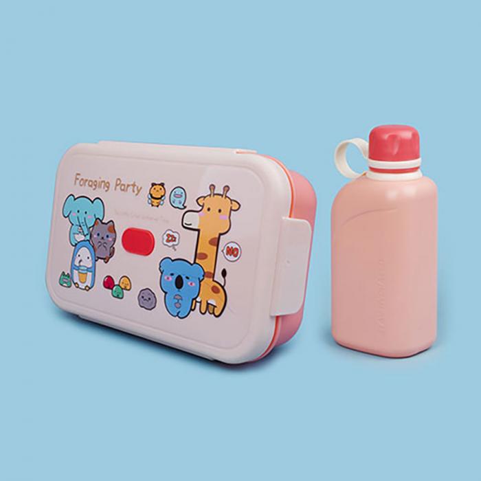 尚趣樂(lè)扣大容量雙層飯盒(1200ml)+方形運(yùn)動(dòng)